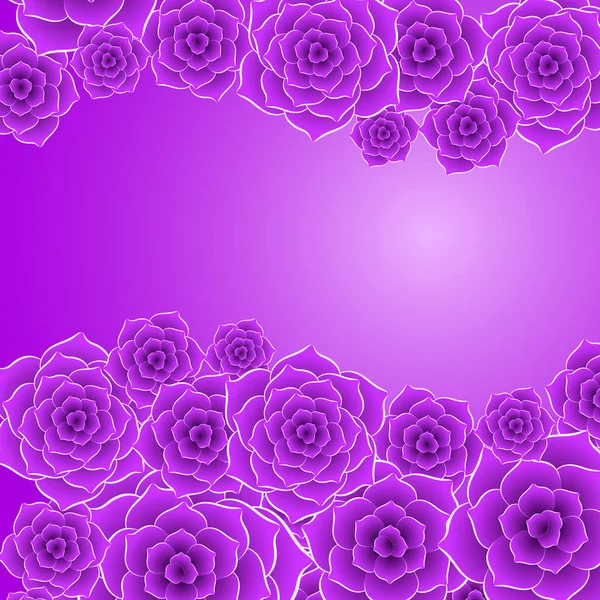 Hermoso violeta rosa flor fondo — Vector de stock