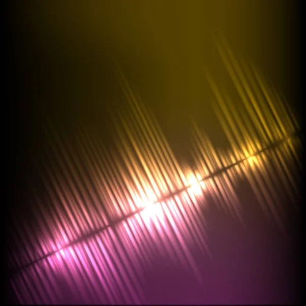 Égaliseur abstrait d'onde diagonale violet-jaune — Image vectorielle