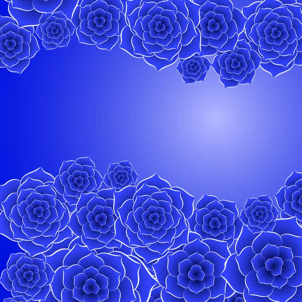 Hermoso fondo de flor rosa azul — Vector de stock