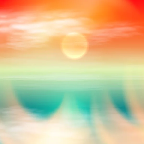 Puesta de sol de verano. Fondo tropical de verano . — Vector de stock