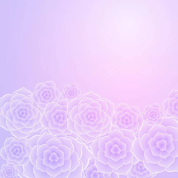 Beautiful purple pink rose flower background — Stock Vector