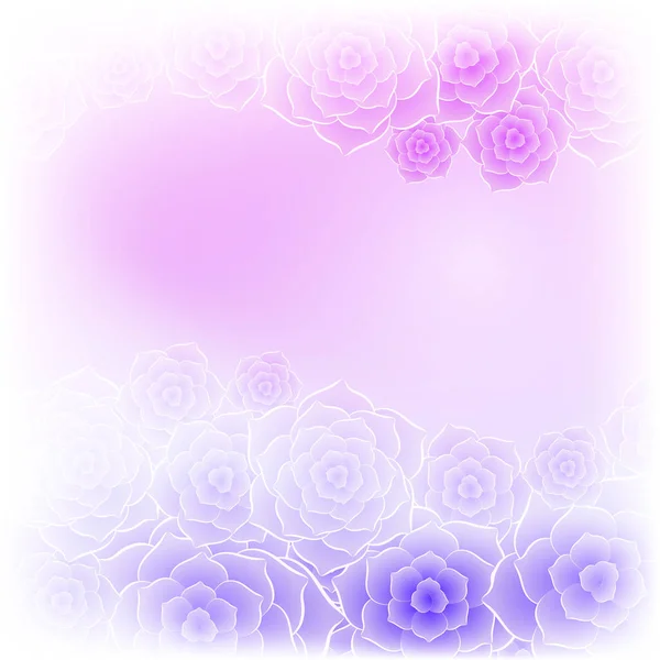 Beautiful purple pink rose flower background — Stock Vector