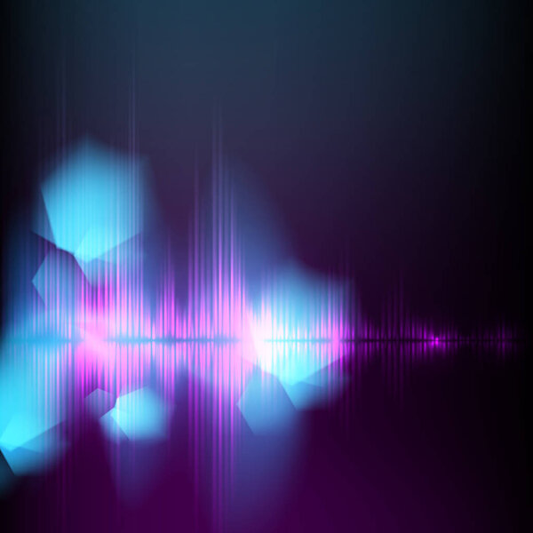 Abstract equalizer background. Blue-purple wave.