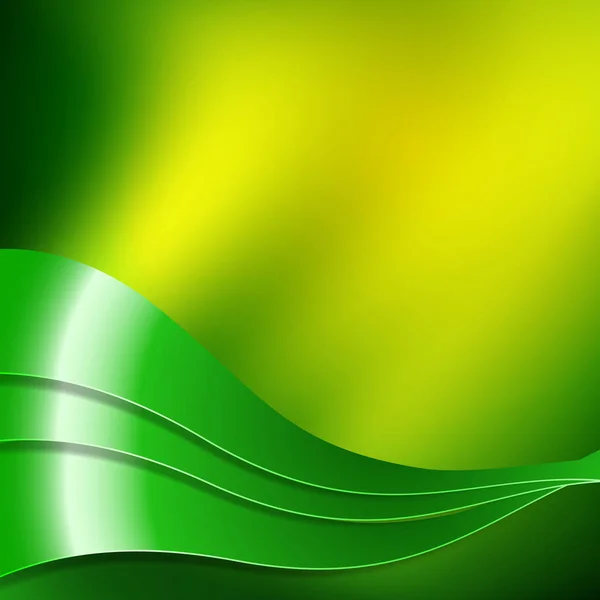 Diseño Ondulado Abstracto Verde Amarillo Ilustración Vectorial Eps — Archivo Imágenes Vectoriales