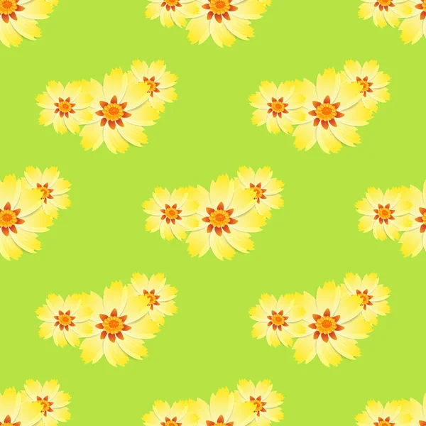 Fondo floral. Patrón sin costura vectorial. Adorno para textiles . — Vector de stock