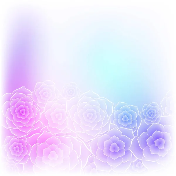 Färgglad lila ros blomma bakgrund för bröllop design — Stock vektor