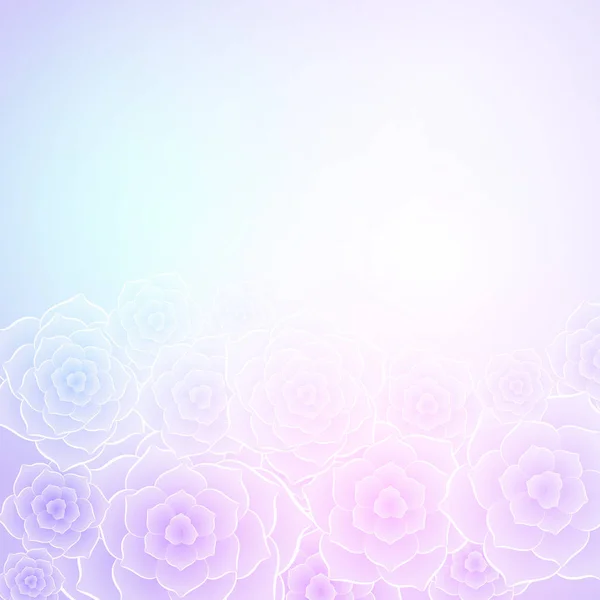Färgglad lila ros blomma bakgrund för bröllop design — Stock vektor