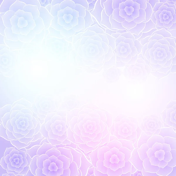 Красочный фиолетовый цветок розы фон для свадебного дизайна — стоковый вектор