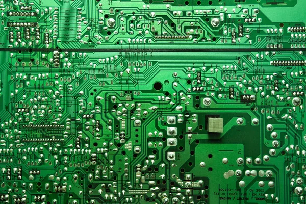 Macro shot of the back side of a circuit board — Stock Photo, Image