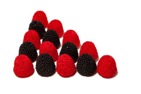 Berries of gelatin isolated on a white — Stock Photo, Image