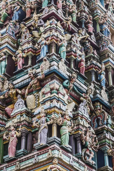 tower of Sri Mahamariammam Temple in the center of kuala lumpur malaysia