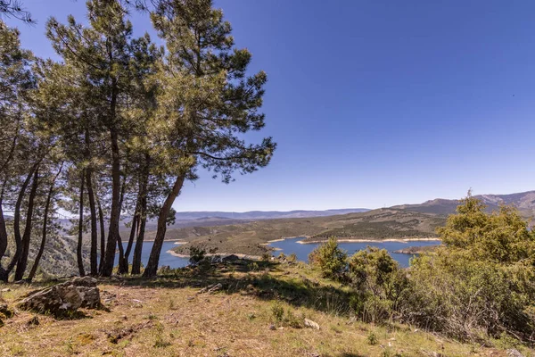 Landscape of the reservoir of the Atazar. madrid Spain