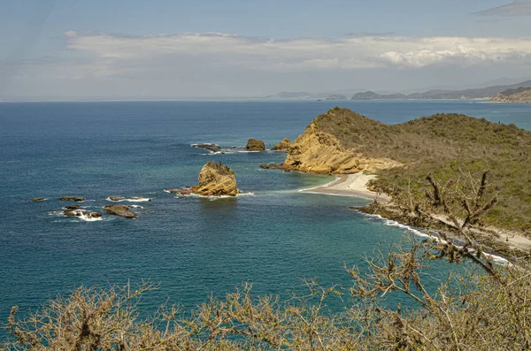 Пляжі Еквадору у висоту порту Лопес і недалеко від міста Гуаякіль. — стокове фото