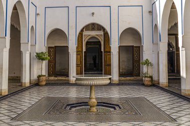 Çeşme ile Fas ana avlu. marakeş fas