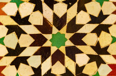 Fas fayans geometrik dekorasyon. fas marakeş