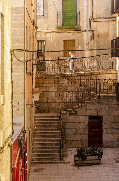 Alleys of the city of El Escorial. Madrid Spain — Stock Photo, Image