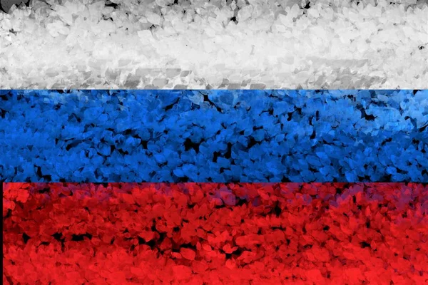 White Blue Red Horizontal Stripes Russian Tricolor Flag Abstract Background — Stock Photo, Image