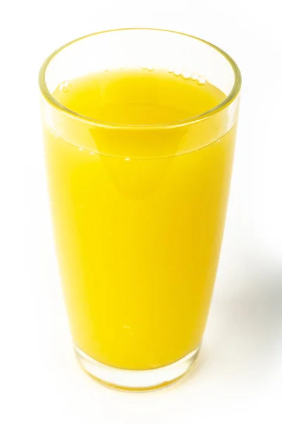 Orange Juice Yellow Orange Glass Isolated White — Stock Photo, Image