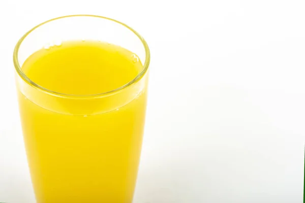 Orange Juice Yellow Orange Glass Isolated White — Stock Photo, Image