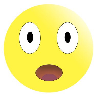 Sevimli sarı beyaz arka plan üzerinde şaşırttı. İzole illüstrasyon