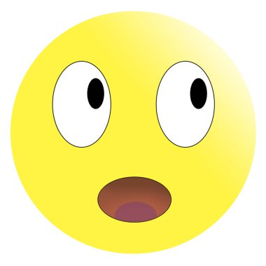 Sevimli sarı beyaz arka plan üzerinde şaşırttı. İzole illüstrasyon