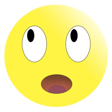 Sevimli sarı beyaz arka plan üzerinde şaşırttı. İzole illüstrasyon