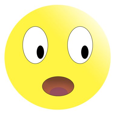 Sevimli sarı beyaz arka plan üzerinde şaşırttı. İzole illüstrasyon