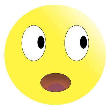 Sevimli sarı beyaz arka plan üzerinde şaşırttı. İzole illüstrasyon