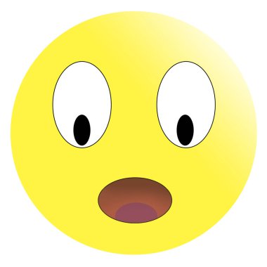 Sevimli sarı beyaz arka plan üzerinde şaşırttı. İzole illüstrasyon