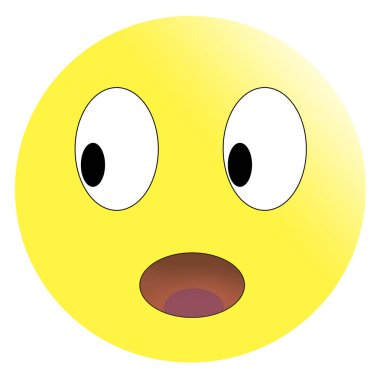 Sevimli sarı beyaz arka plan üzerinde şaşırttı. İzole illüstrasyon