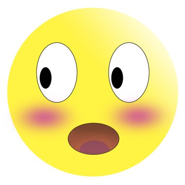 Beyaz arka plan izole üzerinde kızarmış Kırmızı yanakları ifade utanç