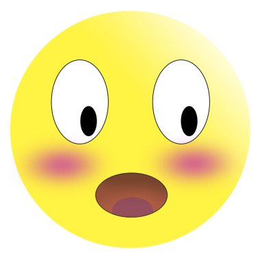 Beyaz arka plan izole üzerinde kızarmış Kırmızı yanakları ifade utanç