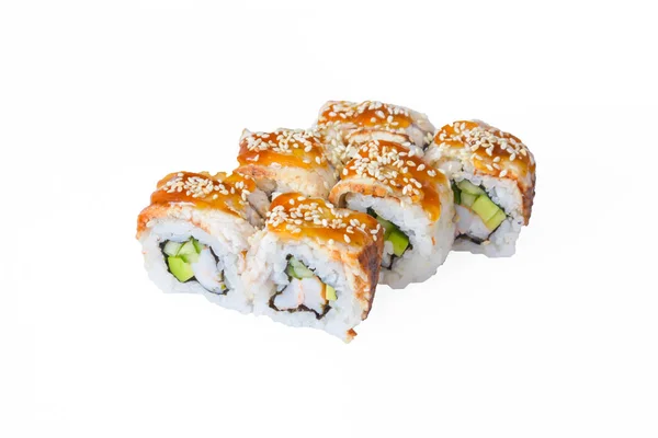 Sushi diverso isolato — Foto Stock