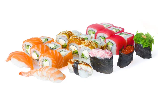 Sushi diverso isolato — Foto Stock
