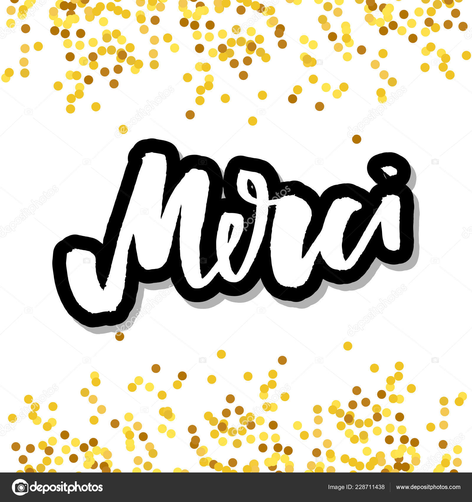 merci french word meaning thank you custom hand lettering merci design