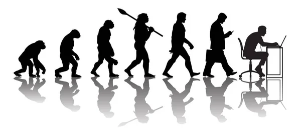 Theory of evolution of man — Stock Vector