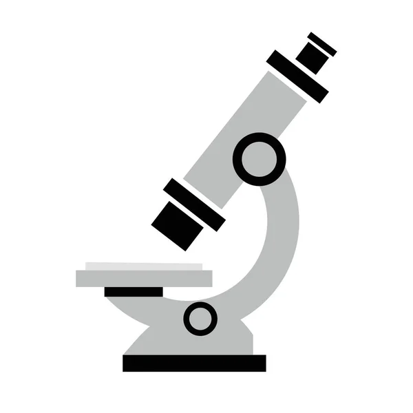 Icona del microscopio. Illustrazione piatta vettoriale isolata su sfondo bianco — Vettoriale Stock