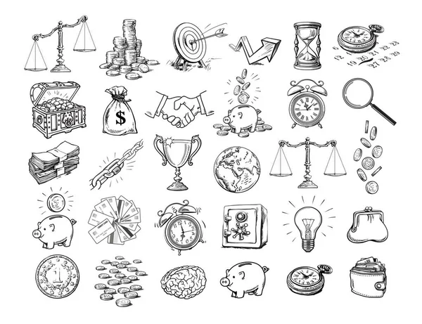 Big business set Stock Vector