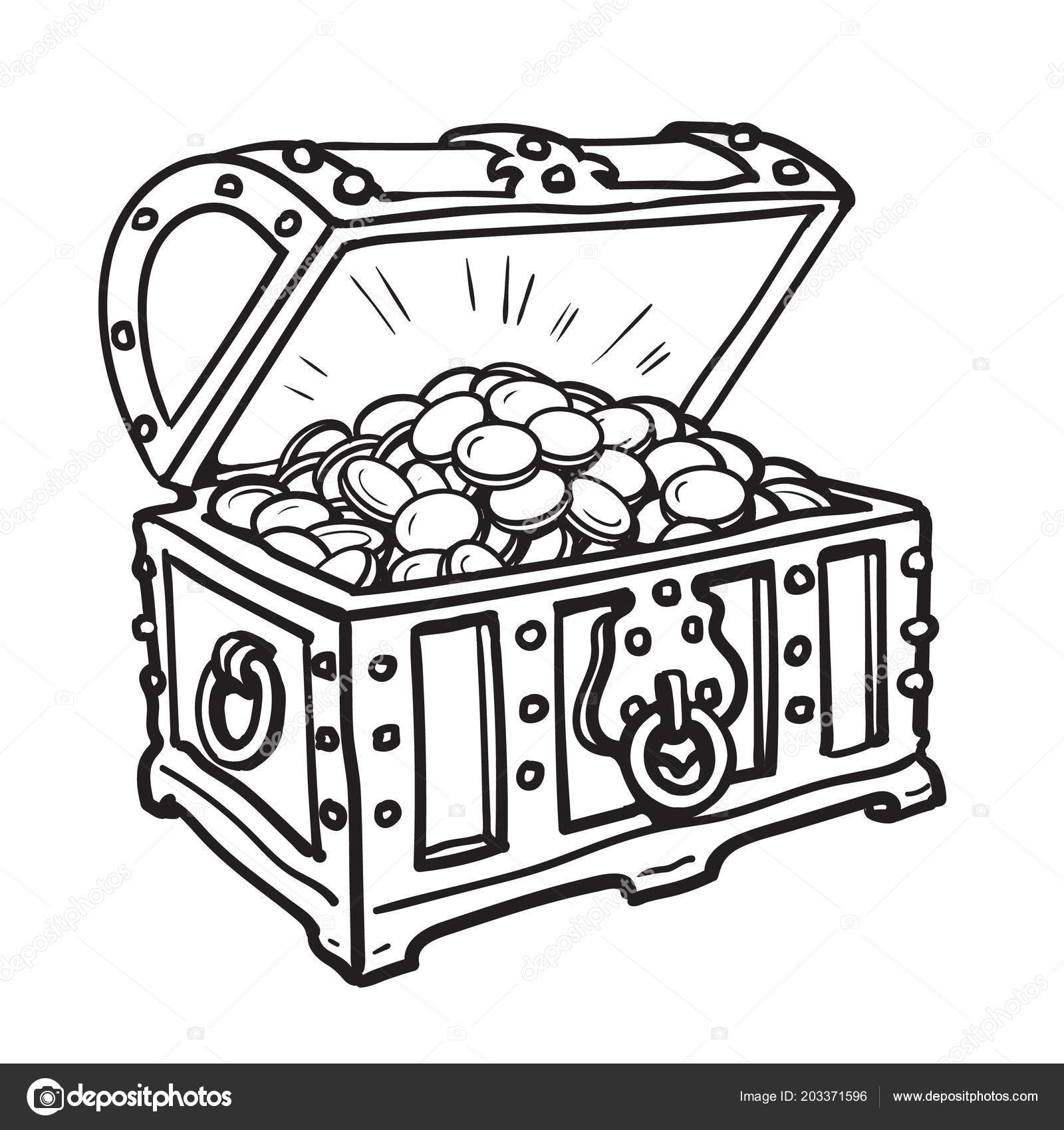 Locked pirate treasure chests with golden lock Vector Image