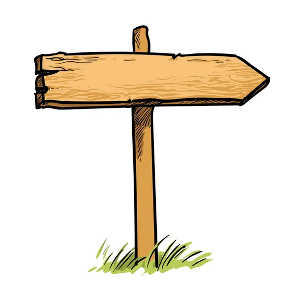 古い木製の方向標識 — ストックベクタ
