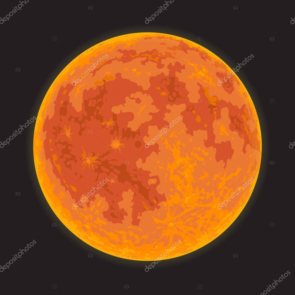 Luna roja llena en un cielo negro. Fondo de Halloween. Vector Vector de  stock por ©UncleLeo 208690600, image size:1024x1024