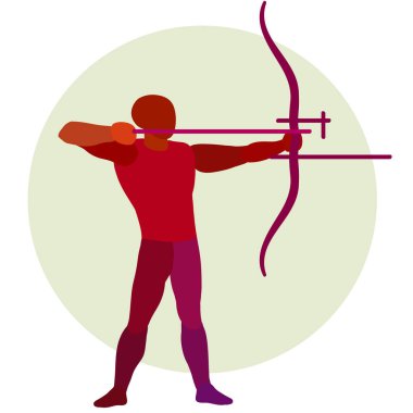 Archer. Vektör silüeti bowman. Okçuluk logosu.