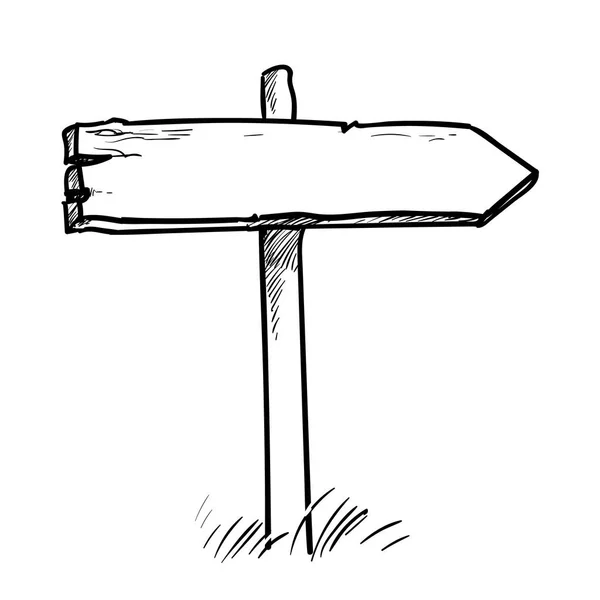 Znak kierunku. Szkic wektor ilustracja — Wektor stockowy