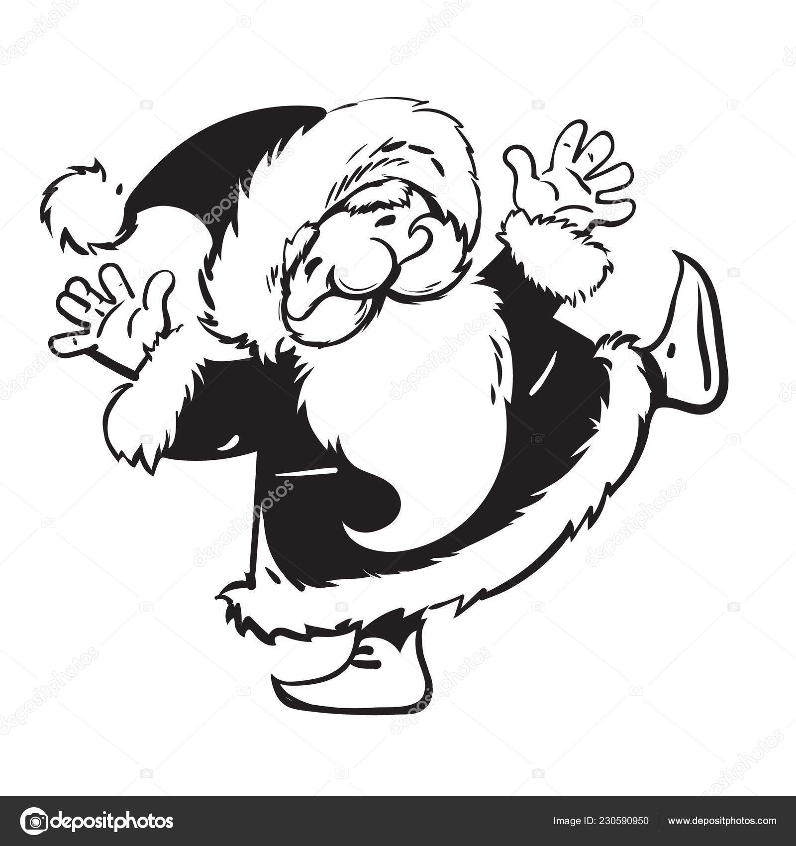 Santa Claus Cartoon Drawing Funny Cartoon Santa Claus Is