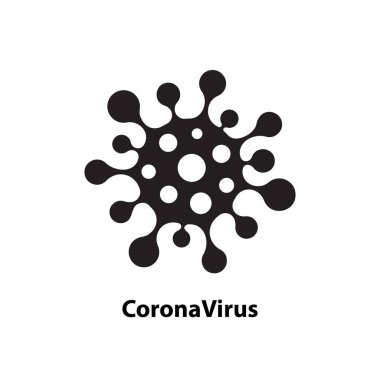 Coronavirus Simgesi, Vektör illüstrasyonu beyaz arkaplanda izole edildi.