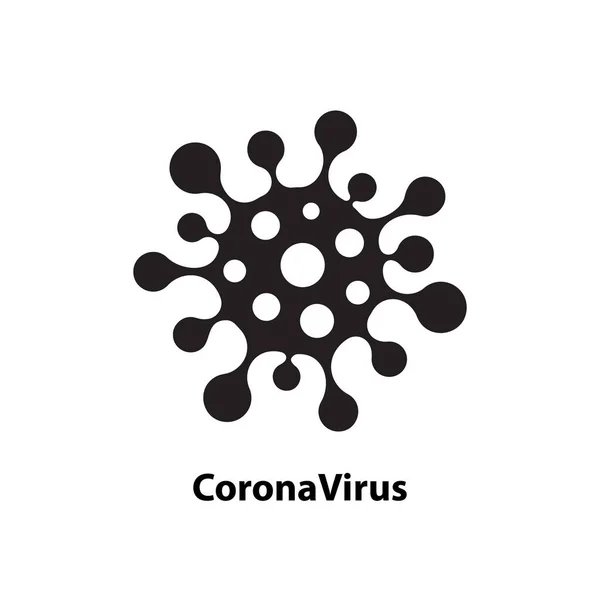 Coronavirus Simgesi, Vektör illüstrasyonu beyaz arkaplanda izole edildi. — Stok Vektör