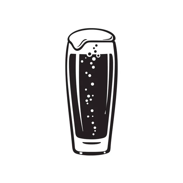 Willi Becher bierglas. Handgetekende vectorillustratie geïsoleerd op witte achtergrond. — Stockvector