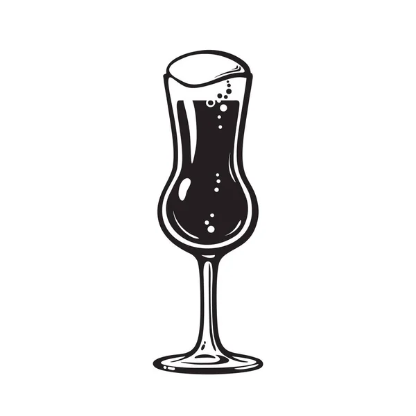 Copo de cerveja de cardo. Ilustração vetorial desenhada à mão sobre fundo branco . — Vetor de Stock
