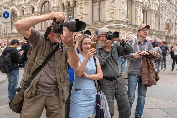 Moskou Rusland Juni 2018 Wereld Kopje Voetbal Supporters Zijn Poseren — Stockfoto