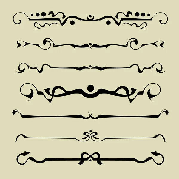 Sayfaları, mektuplar, tebrikler, davetiyeler, diploma ve diğer belgeler tasarımı için skeç dekoratif grafik elemanları.